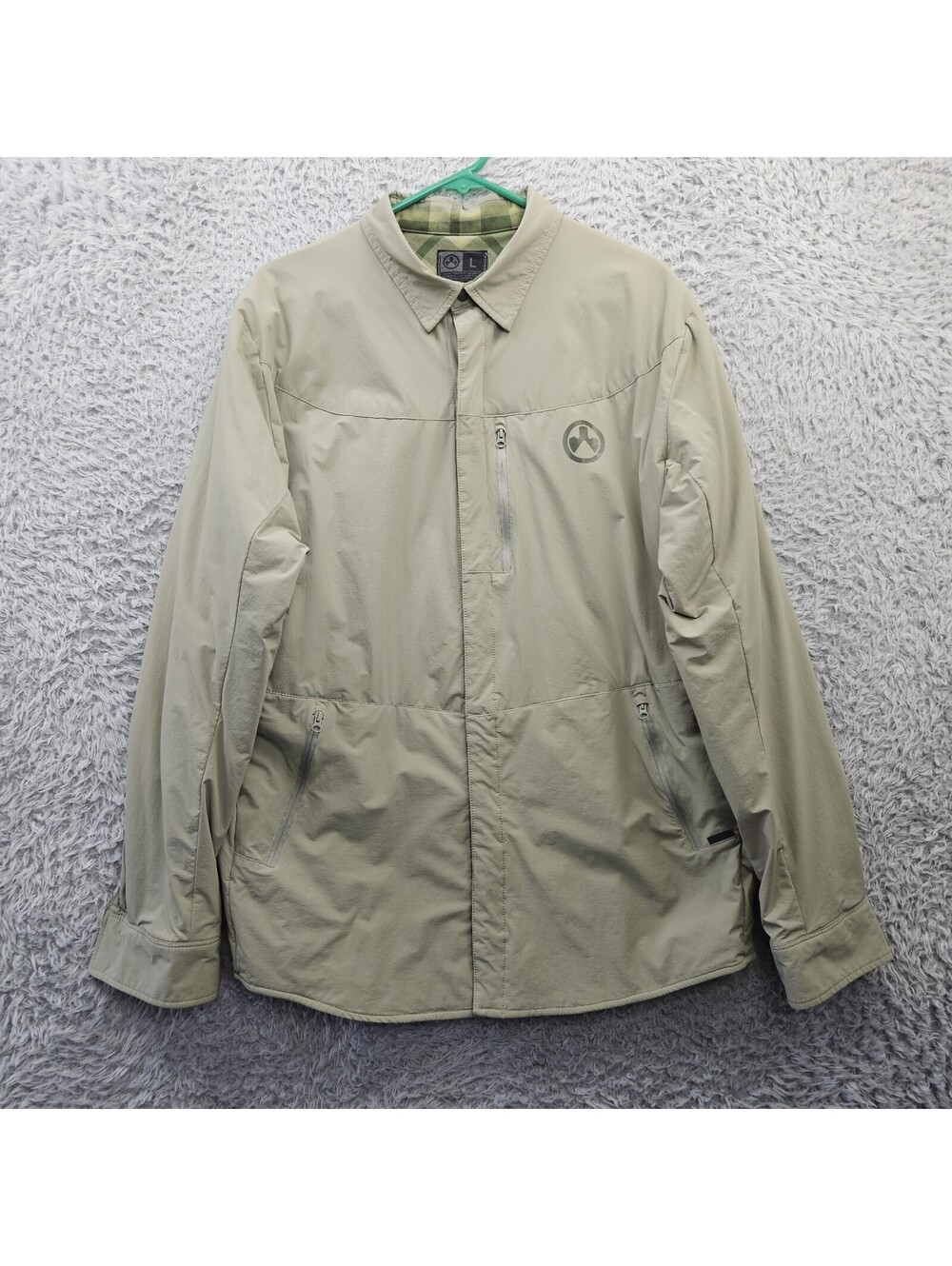 Magpul Industries Jacket Men Large Reversible Primaloft Green Plaid Quilted